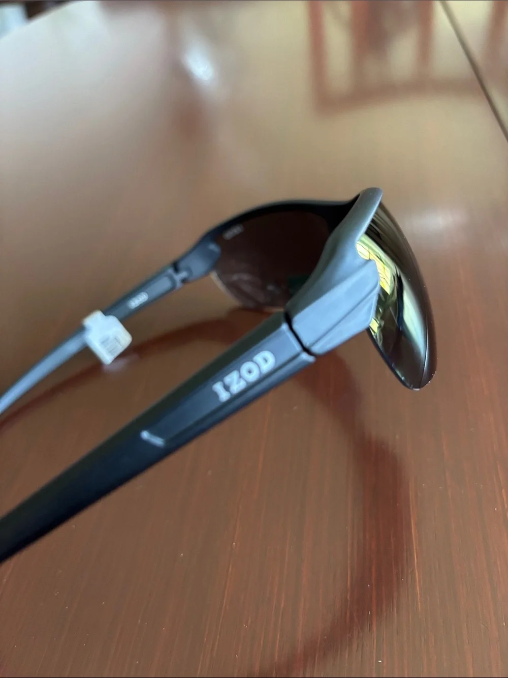 Izod Blue Mirror Rimless wrap around frame, 100% UV protection sporty,6013